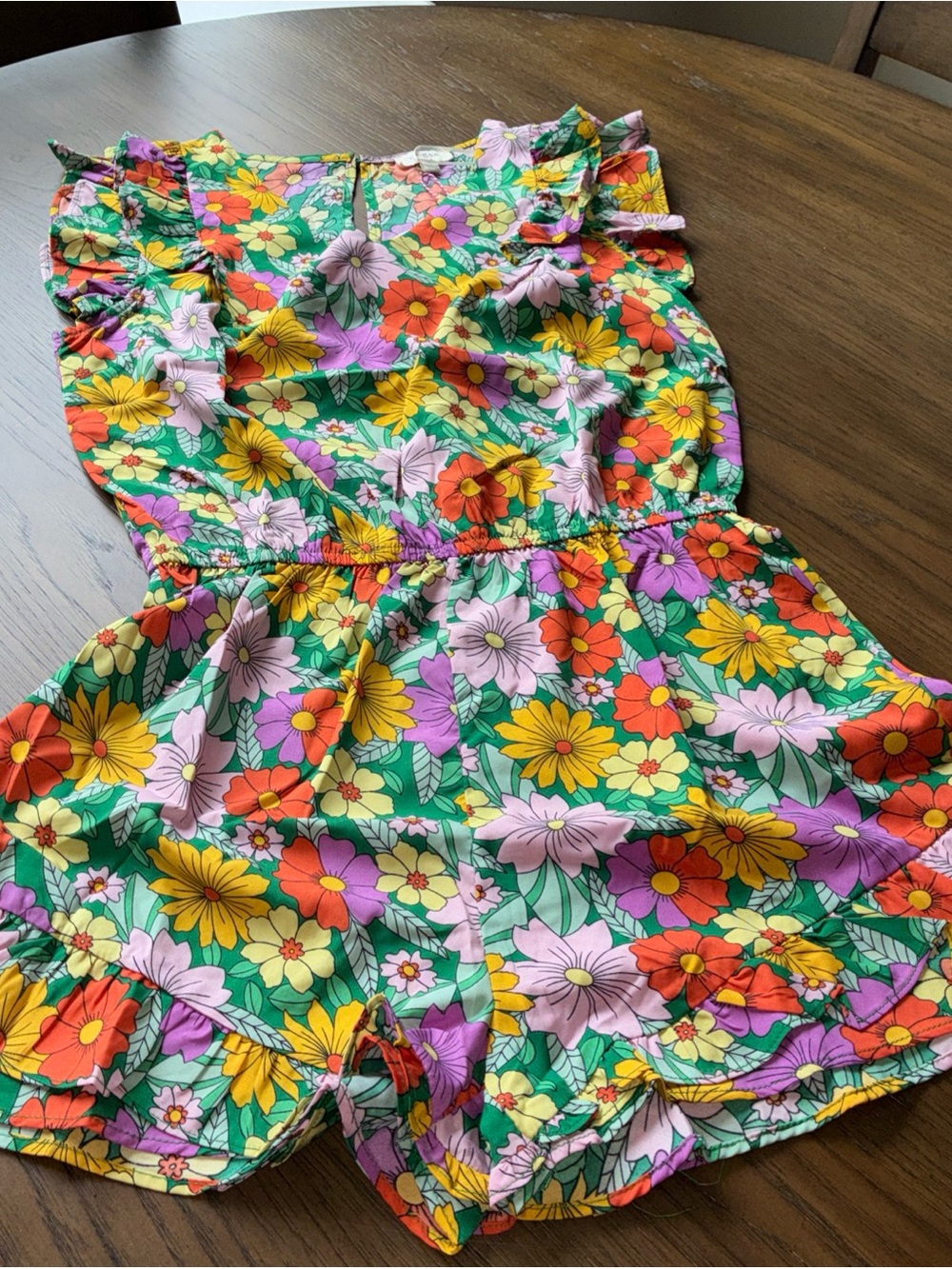 Umgee Green Floral Ruffle Romper - Picture 4 of 7